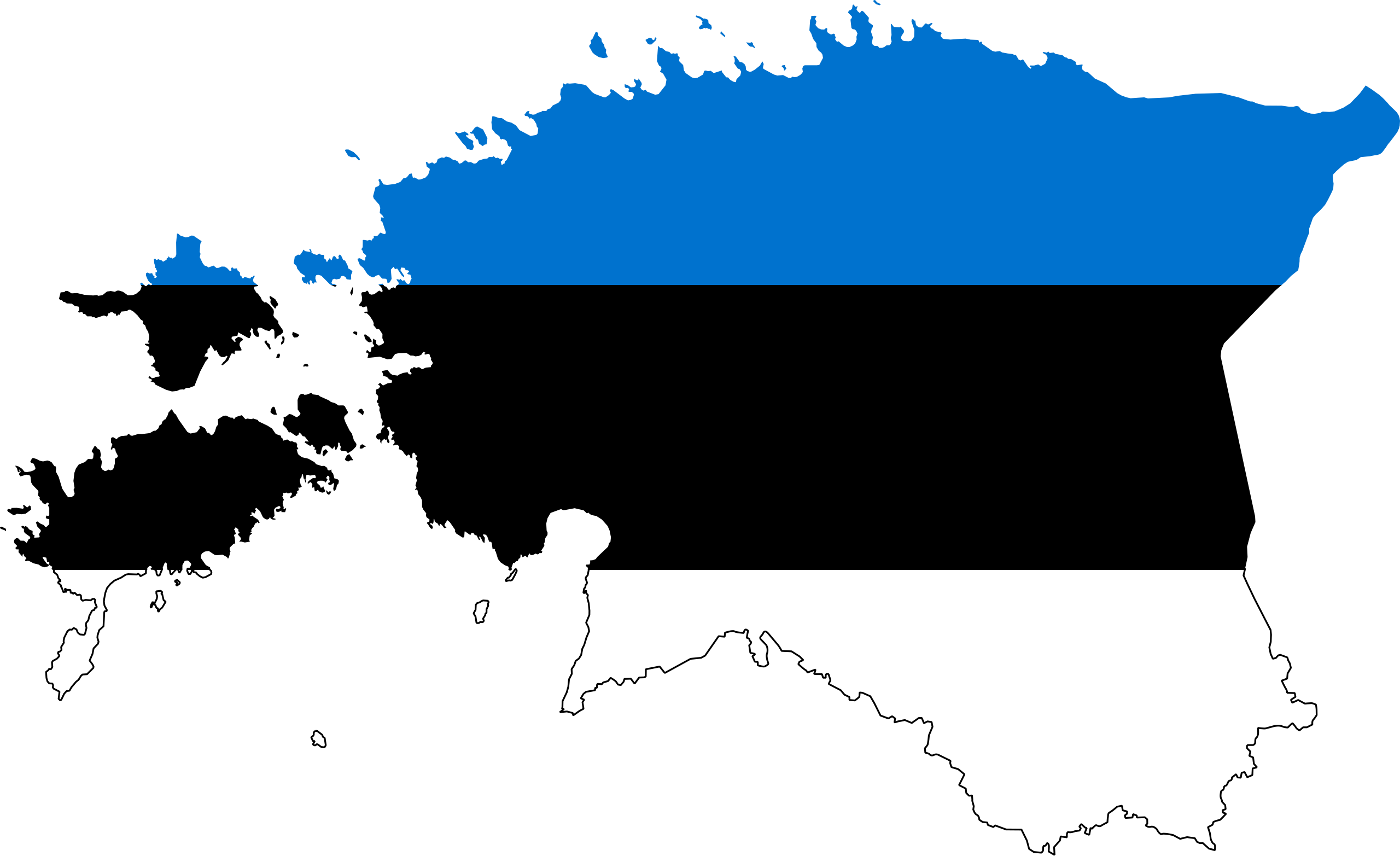 Map of estonia featuring the estonia flag